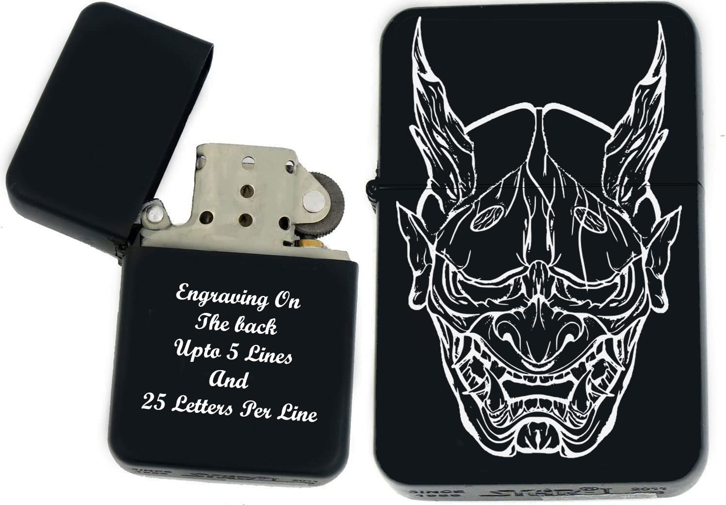 GIFTS INFINITY - Custom Personalized Japanese Mask Oni Demon Kabuki Unique Lighters