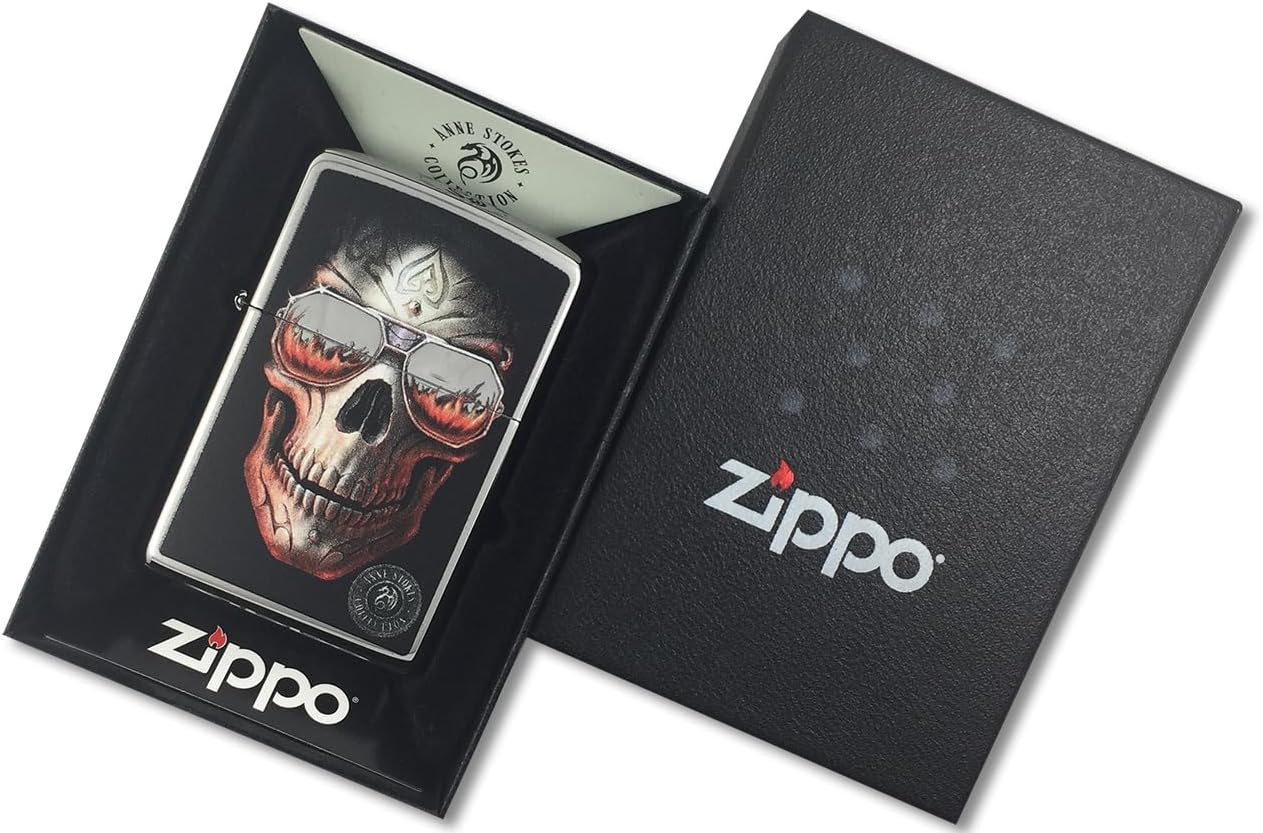 Custom Personalized ZIPPO Classic Skulls Designs Windproof Oil Lighter Engraving (29108-ZL)