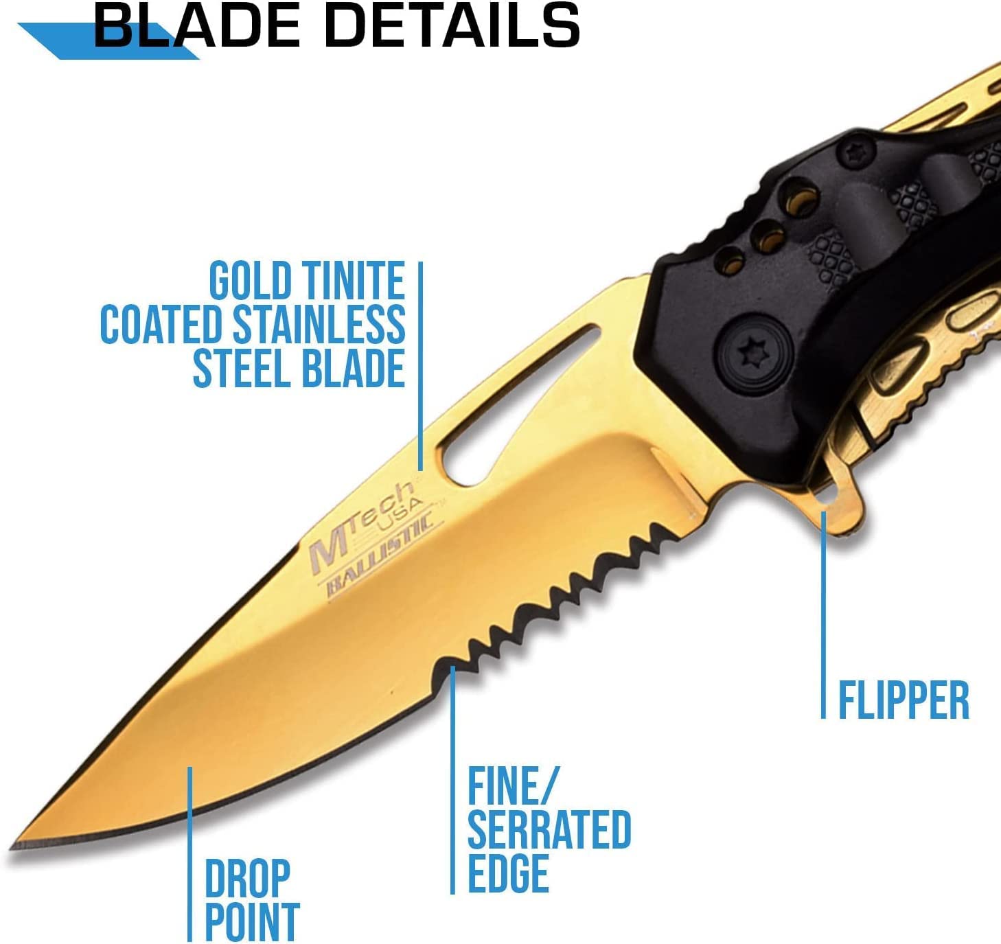 GIFTS INFINITY - 4.5" Closed Blue Steel Personalized Laser Engraved Pocket Knife