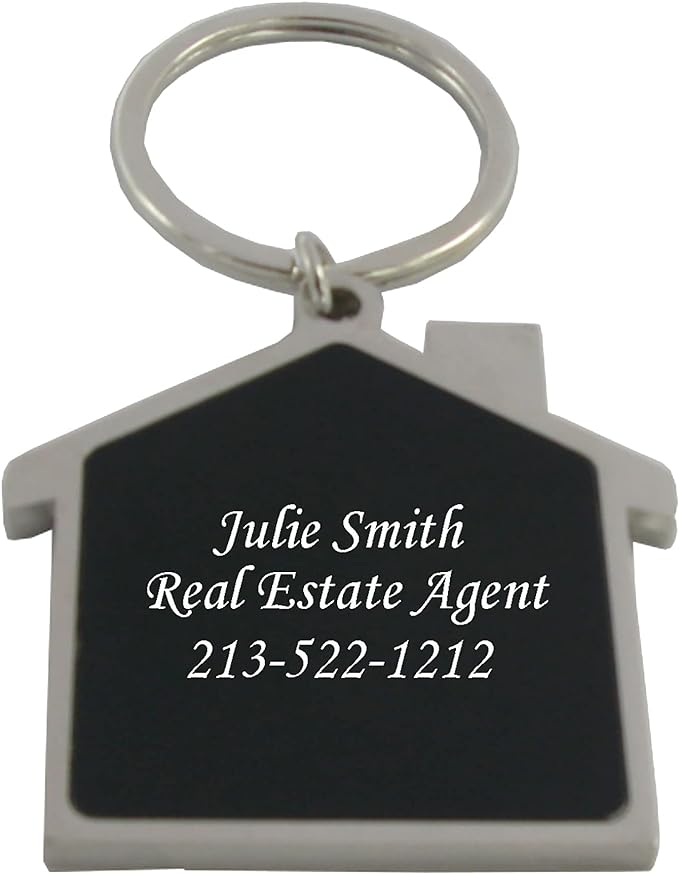 GIFTS INFINITY Custom Personalized House Keychain - Free Laser Engraving