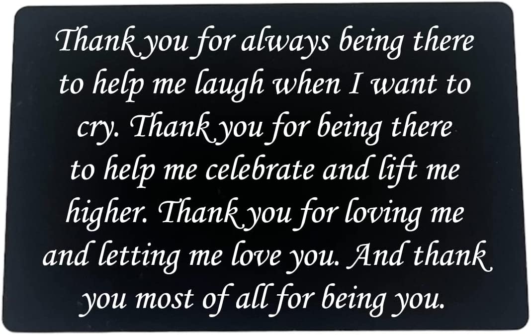 Blue Steel - Custom Wallet Insert Personalized with Any Message Card – 1 Piece (M-10)