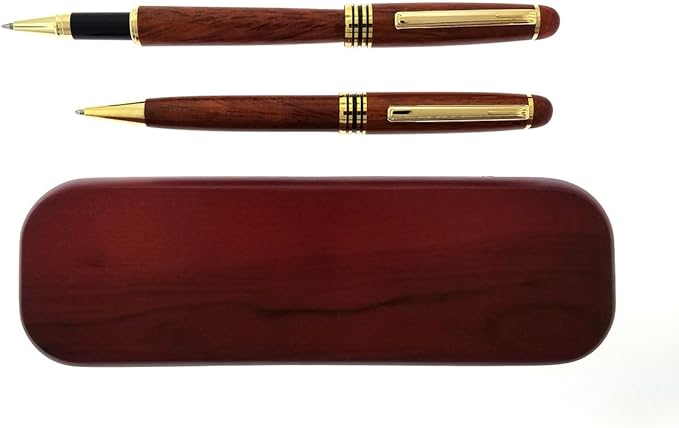GIFTS INFINITY Engraved/Personalized Rosewood 2 Pen Set Free Engraving