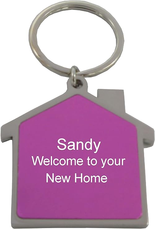 GIFTS INFINITY Custom Personalized House Keychain - Free Laser Engraving