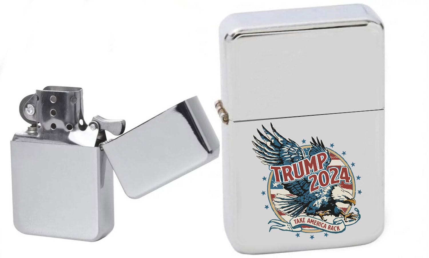 Donald Trump Collection Make America Great Again Collectible Black Windproof Oil Lighters! (LT-23)