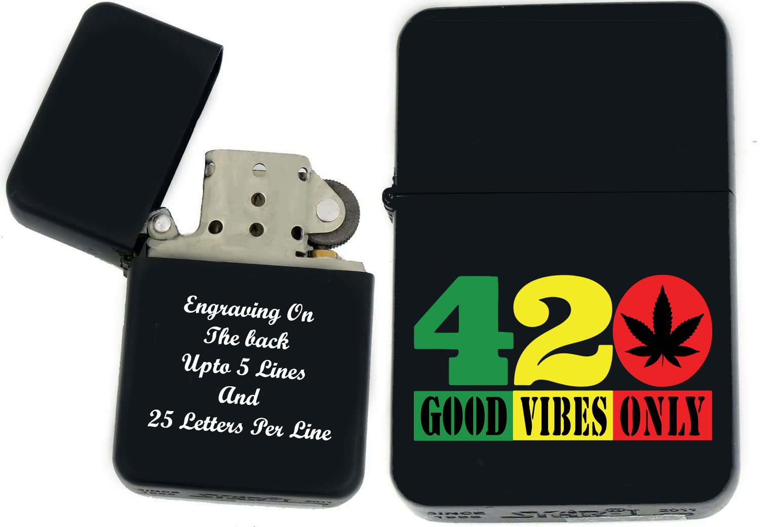Custom Personalizied Leaf Collection s Infinity Black Matt Windproof Lighters! (WD-26) - Christmas, Halloween & Valentines Day Gift