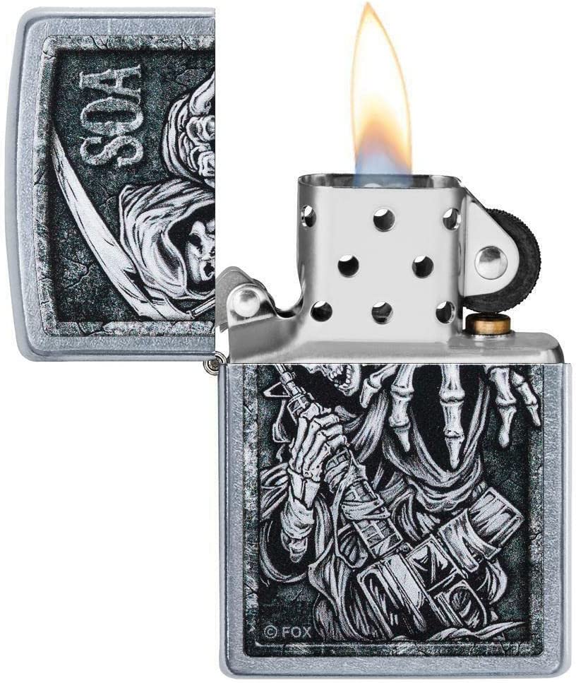 Zippo - Custom Personalized Street Chrome Sons of Anarchy Windproof Lighter - Pack 1