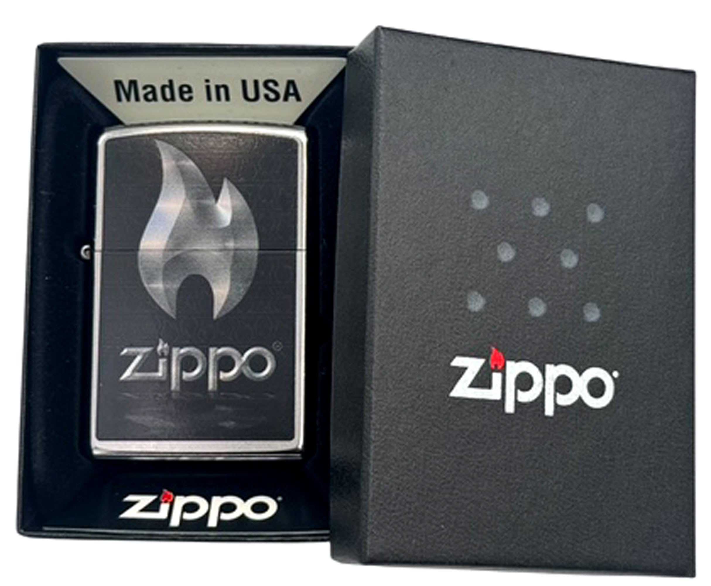 Personalized American Classic Elegant Design Lighter Zippo - Free Engraving - Christmas, Halloween & Valentines Day Gift (Silver SH)