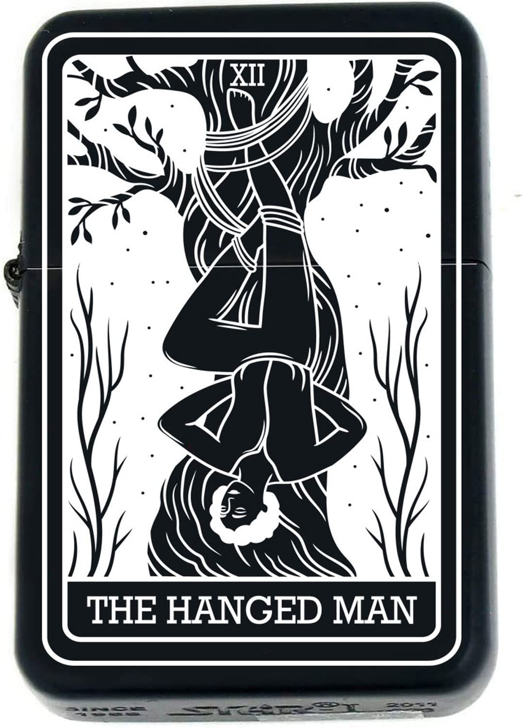 Custom Personalizied Tarot Card - 24 Major Arcana Cards Available Laser Engraved Unique Collectible s Infinity Black Matt Windproof Lighters! (The-Hangman) - Christmas, Halloween & Valentines Day Gift