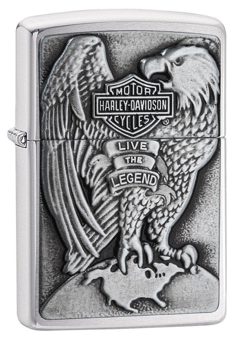 Personalized Clasic Zippo Harley-Davidson Windproof Oil Lighter Free Engraving (H-231) - Christmas, Halloween & Valentines Day Gift