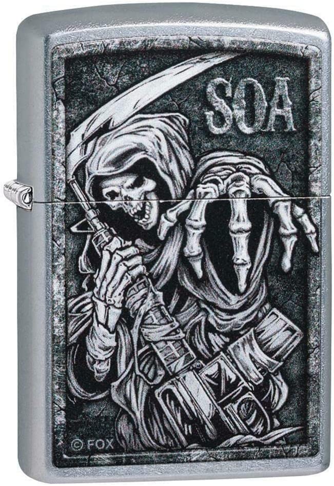 Zippo - Custom Personalized Street Chrome Sons of Anarchy Windproof Lighter - Pack 1