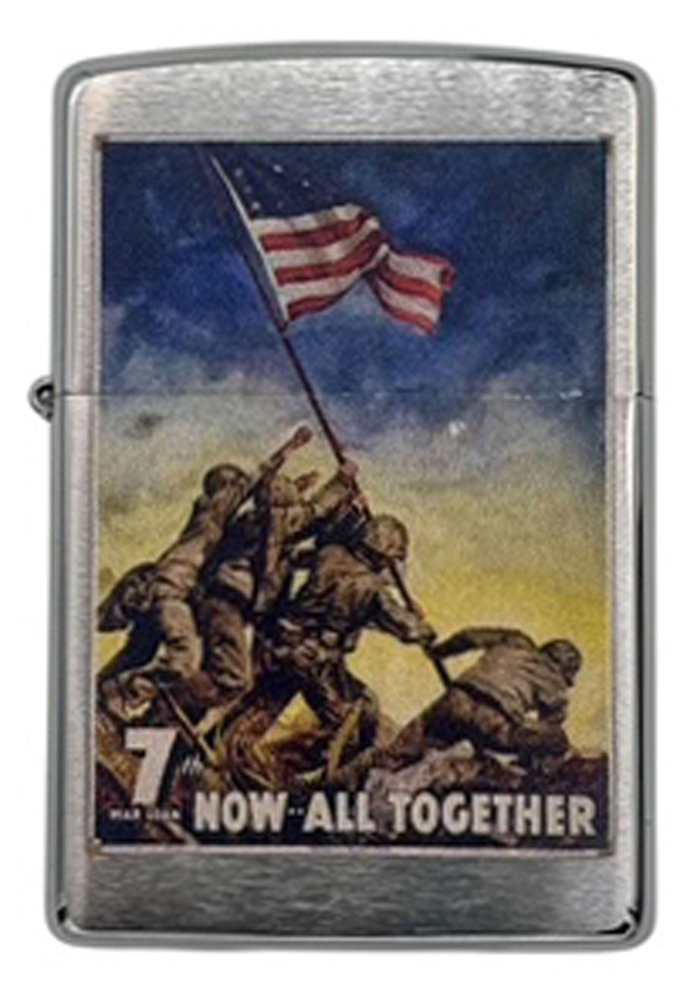 Custom Personalized Zippo U.S. Marine Corps Classic Windproof lighters - Free Engraving - Christmas, Halloween & Valentines Day Gift (Fl Silver)