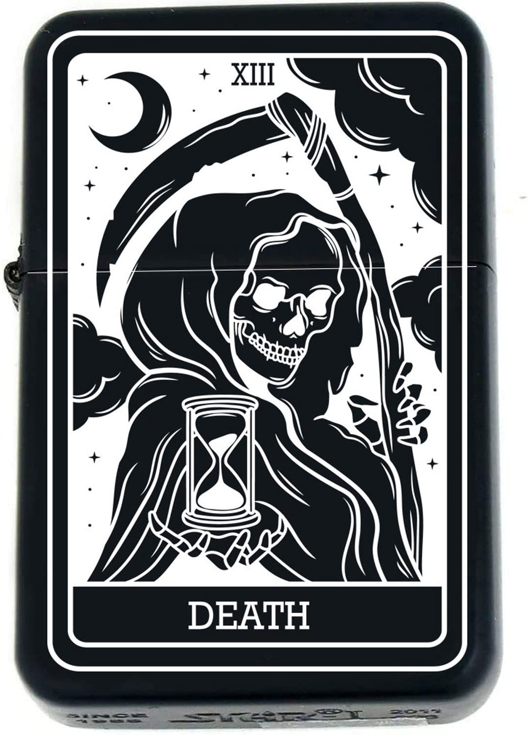 Custom Tarot Card - 24 Major Arcana Cards Available Laser Engraved Unique Collectible s Infinity Black Matt Windproof Lighters! (The-Death) - Christmas, Halloween & Valentines Day Gift