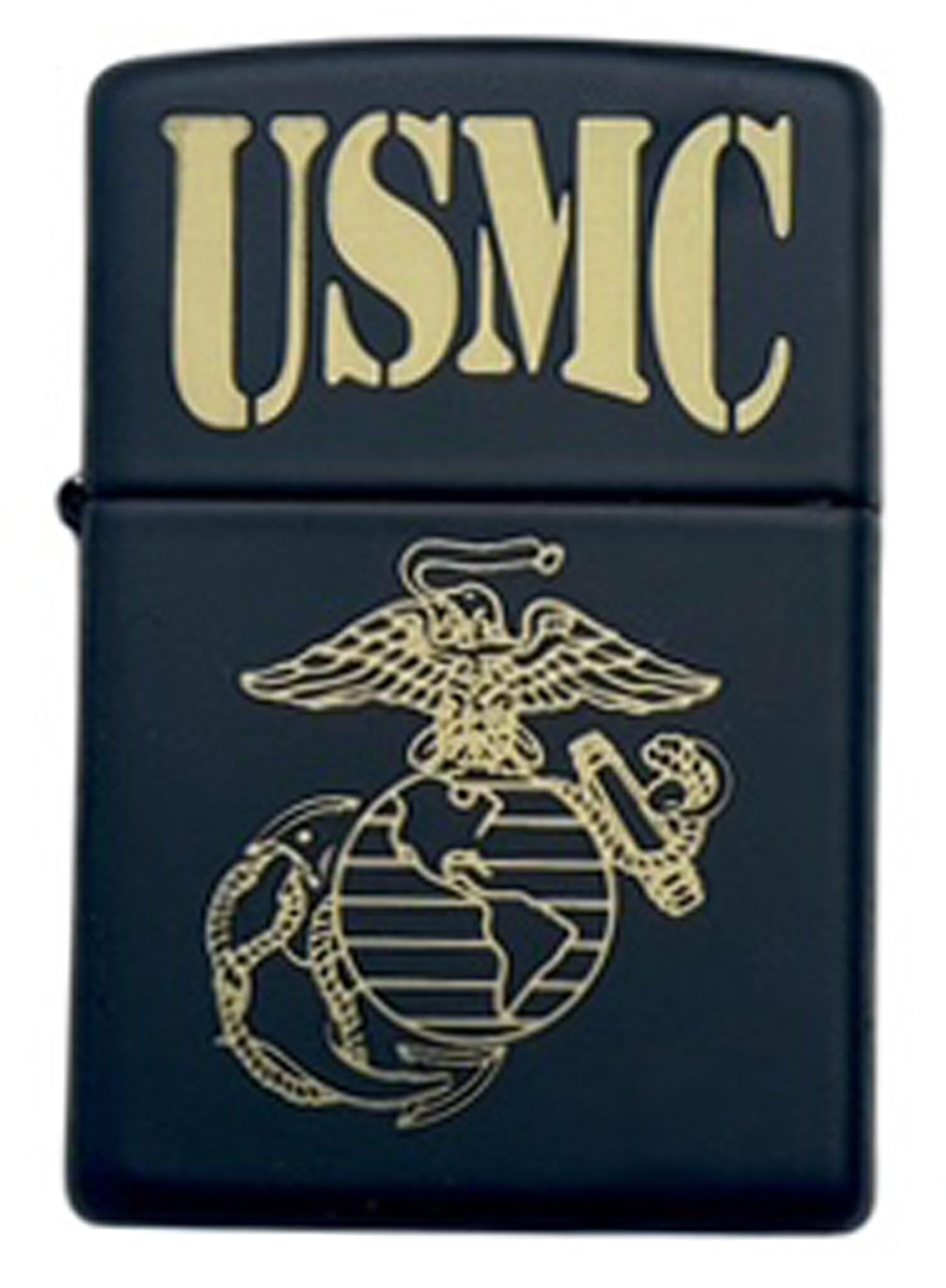 Custom Personalized Zippo U.S. Marine Corps Classic Windproof lighters - Free Engraving - Christmas, Halloween & Valentines Day Gift (Black EG)
