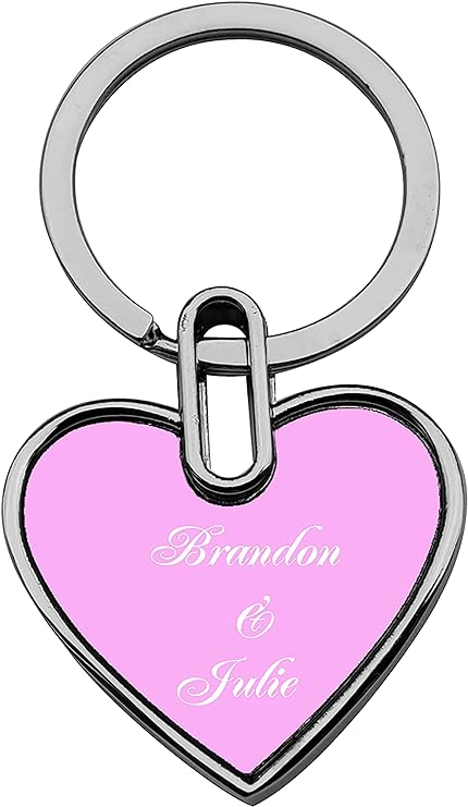 GIFTS INFINITY Custom Personalized Heart Love Forever Keychain - Free Laser Engraving