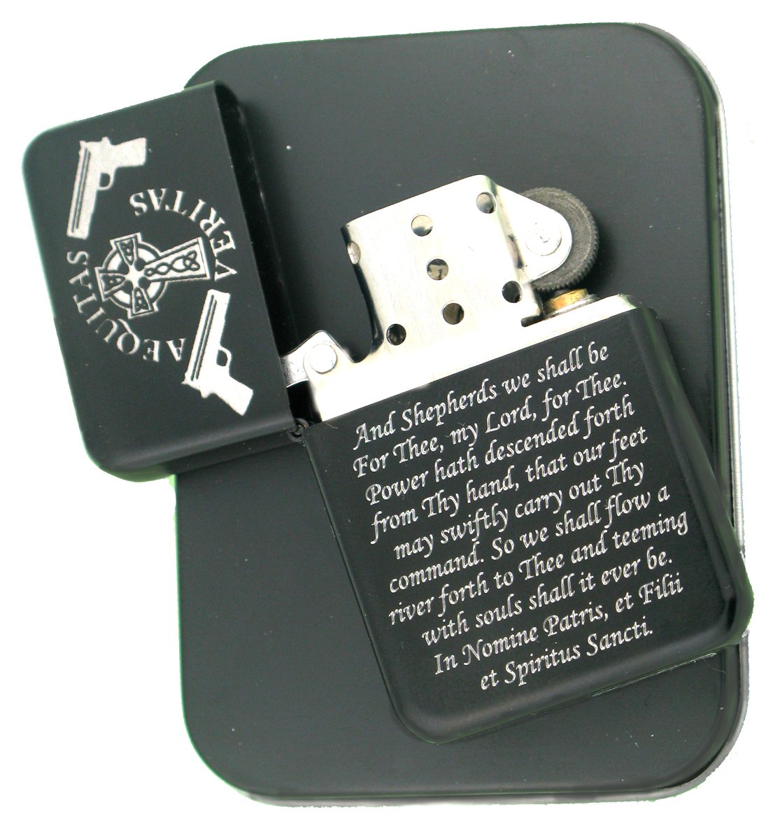 Gifts Infinity Boondocks Saints Prayer Wind Proof Oil Lighter (BK-1)
