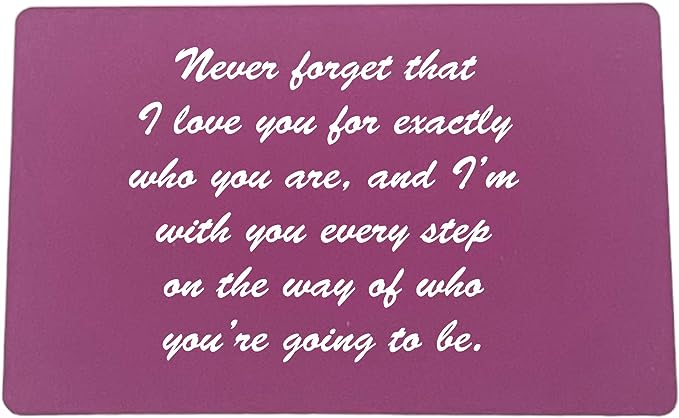Personalized Wallet Insert Card - Purple