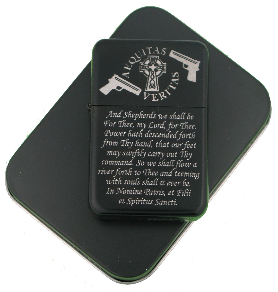 Gifts Infinity Boondocks Saints Prayer Wind Proof Oil Lighter (BK-1)
