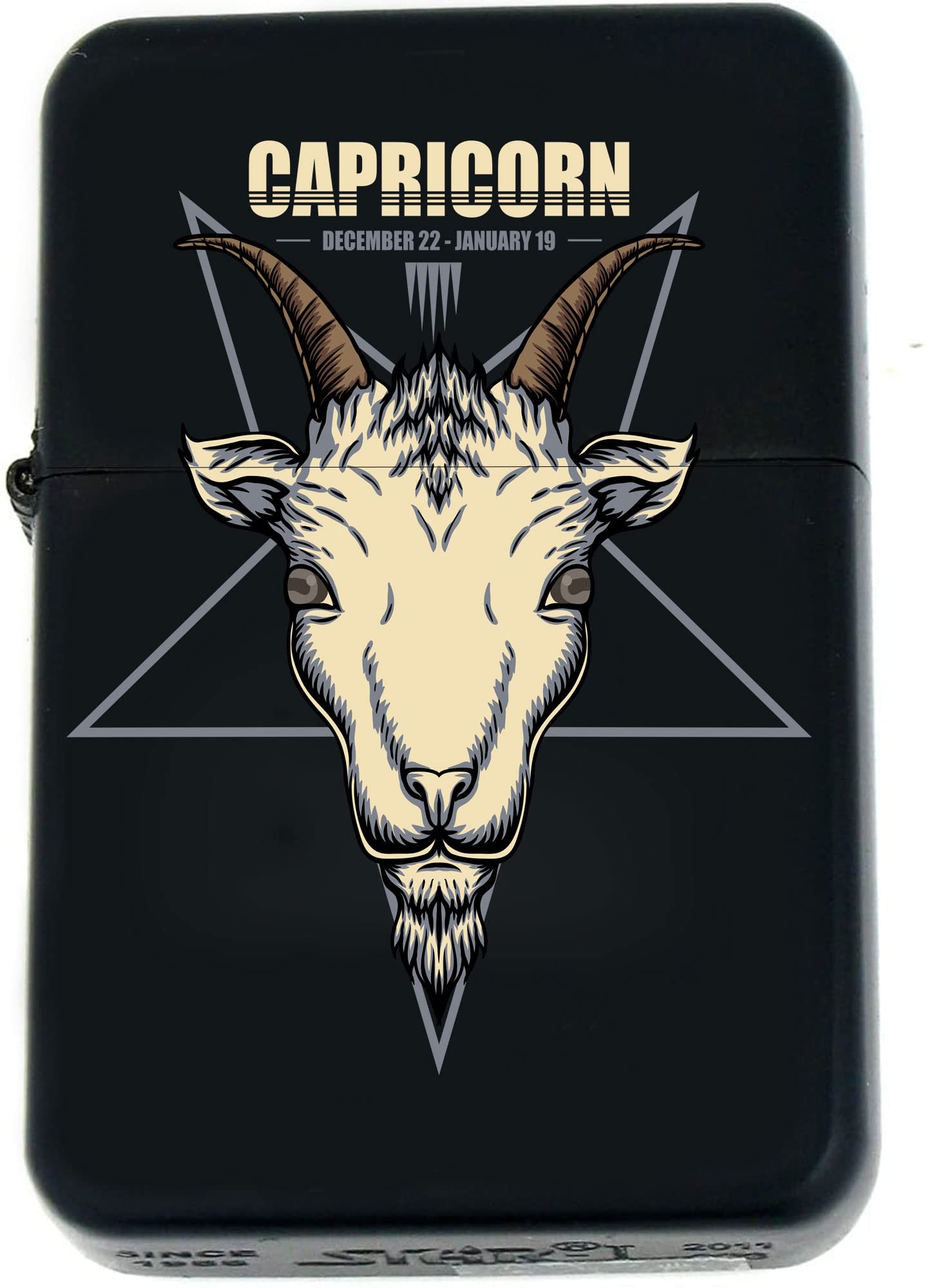Zodiac Signs, Horoscope Symbols, Astrology Icons Collection s Infinity Black Matt Windproof Lighters!…(Capricorn) - Christmas, Halloween & Valentines Day Gift