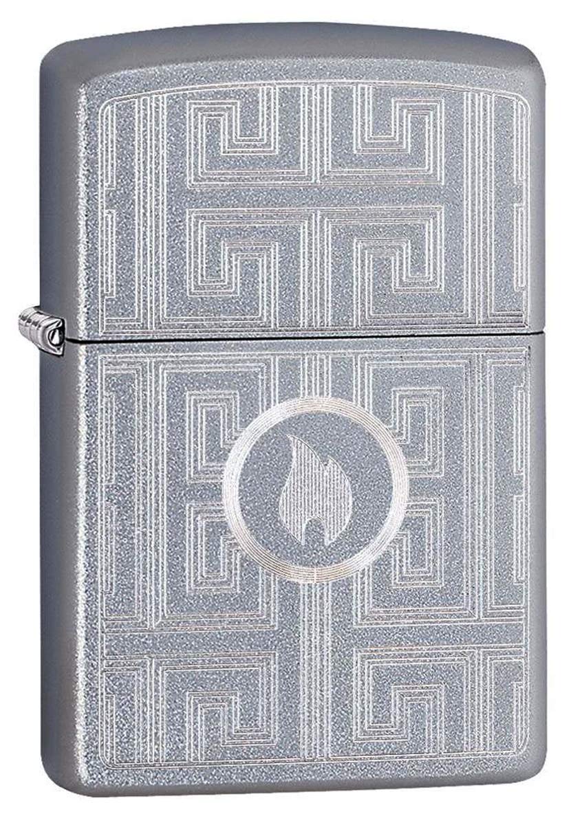 Personalized American Classic Elegant Design Lighter Zippo - Free Engraving - Christmas, Halloween & Valentines Day Gift (Brush Silver)
