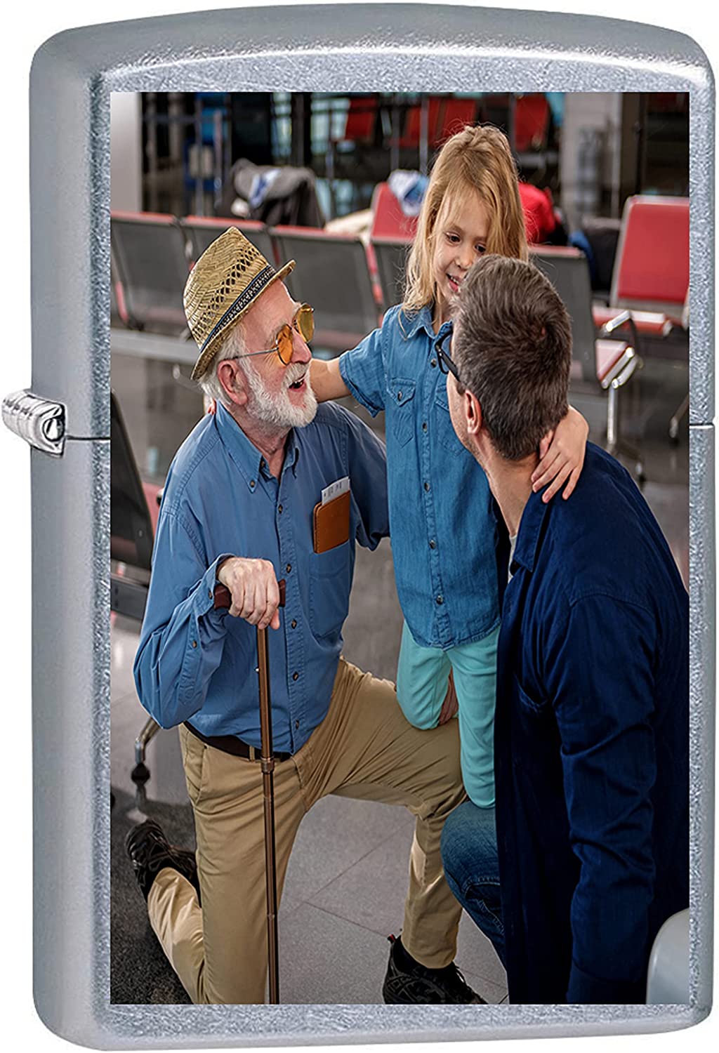 Personalized Your Image, Photo Or Logo UV Printed Zippo Lighter Groomsmen, Wedding, Anniversary, Birthday, Gift Engraving on The Back