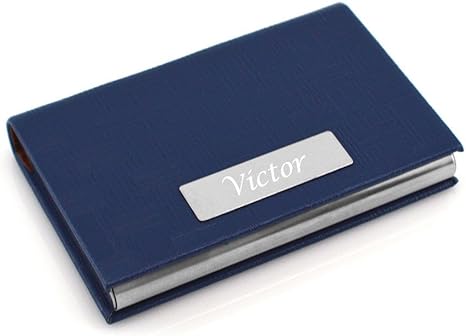 GIFTS INFINITY BC-21 Personalized Quality Pu Leather Business Card Holder - Free Engraving - Free Engraving