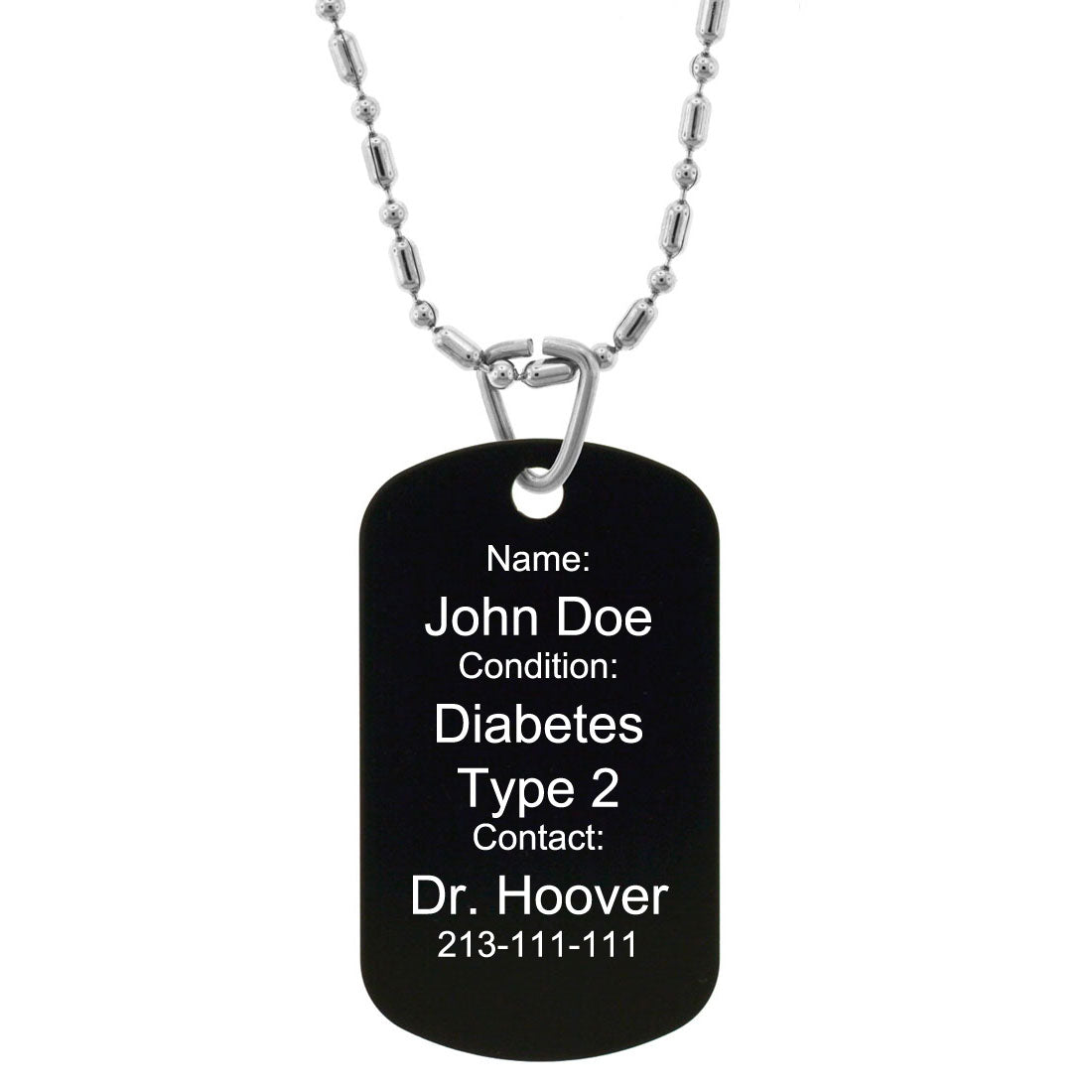 GIFTS INFINITY Custom Engraved Personalized Medical Alert ID Dog Tag, Pendants, Necklace