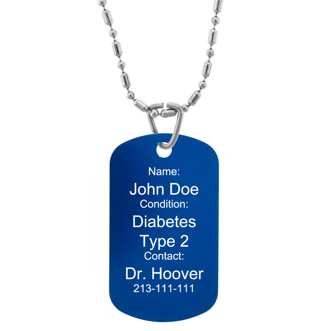 GIFTS INFINITY Custom Engraved Personalized Medical Alert ID Dog Tag, Pendants, Necklace