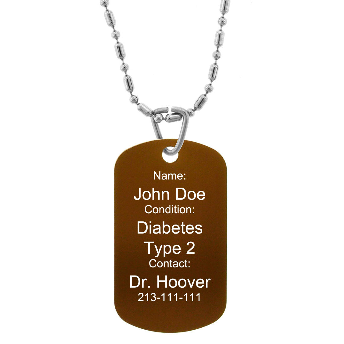 GIFTS INFINITY Custom Engraved Personalized Medical Alert ID Dog Tag, Pendants, Necklace