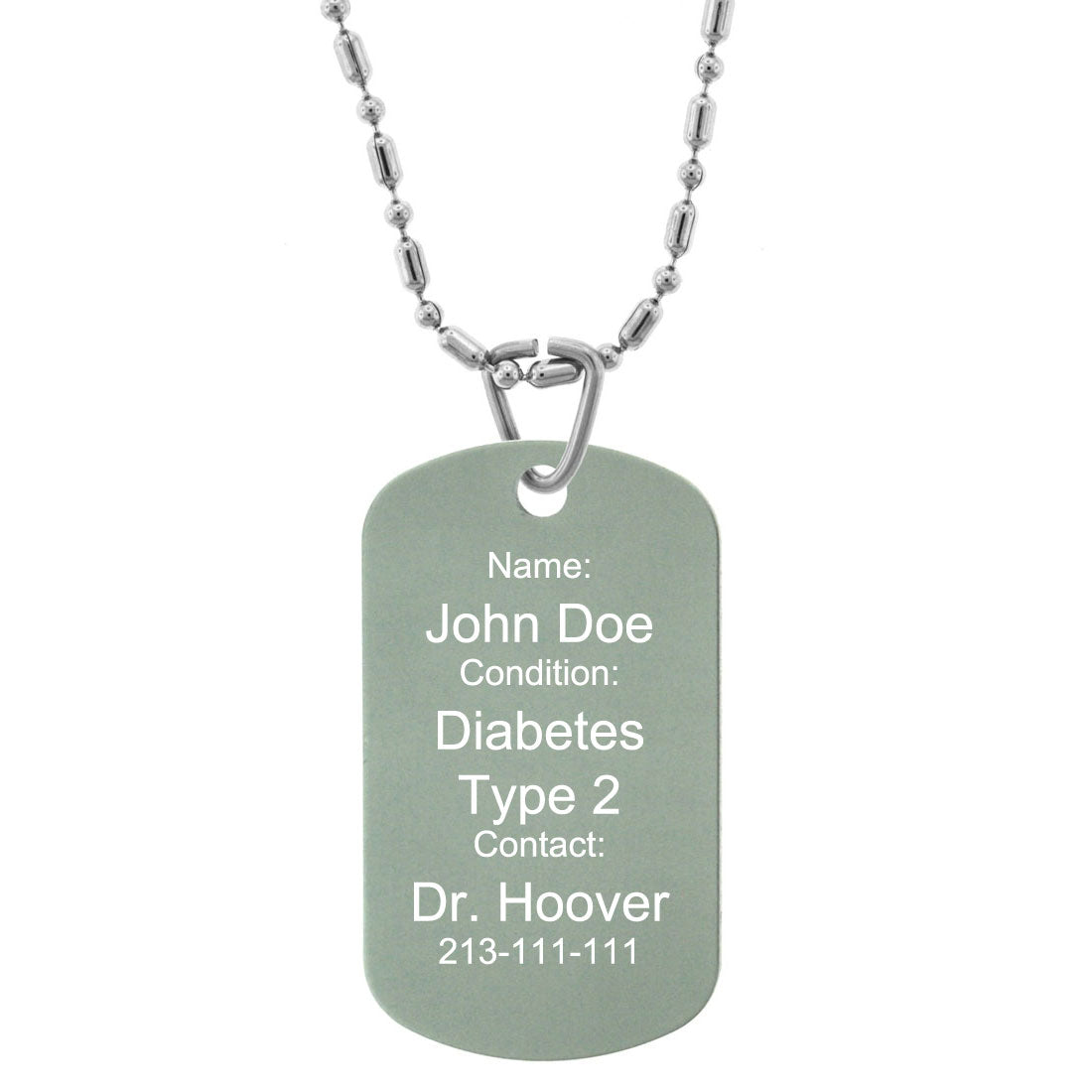 GIFTS INFINITY Custom Engraved Personalized Medical Alert ID Dog Tag, Pendants, Necklace