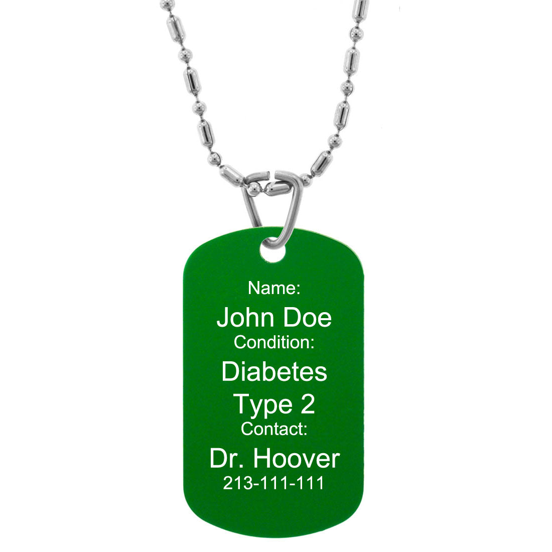 GIFTS INFINITY Custom Engraved Personalized Medical Alert ID Dog Tag, Pendants, Necklace