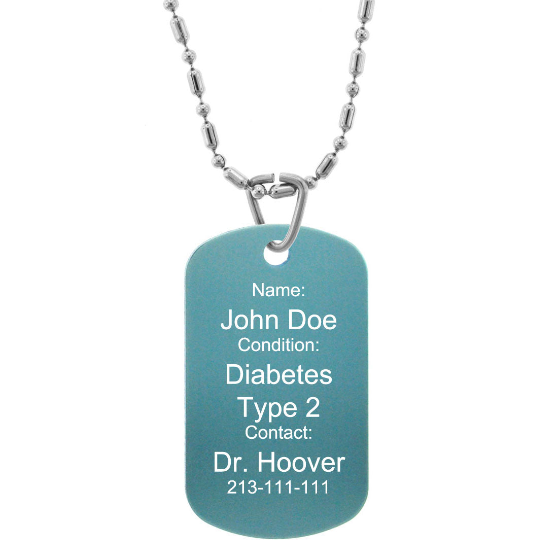 GIFTS INFINITY Custom Engraved Personalized Medical Alert ID Dog Tag, Pendants, Necklace
