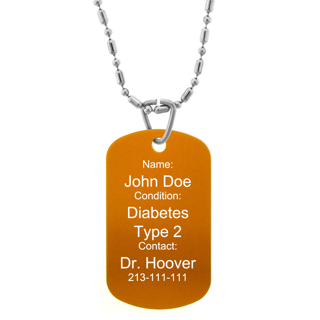 GIFTS INFINITY Custom Engraved Personalized Medical Alert ID Dog Tag, Pendants, Necklace