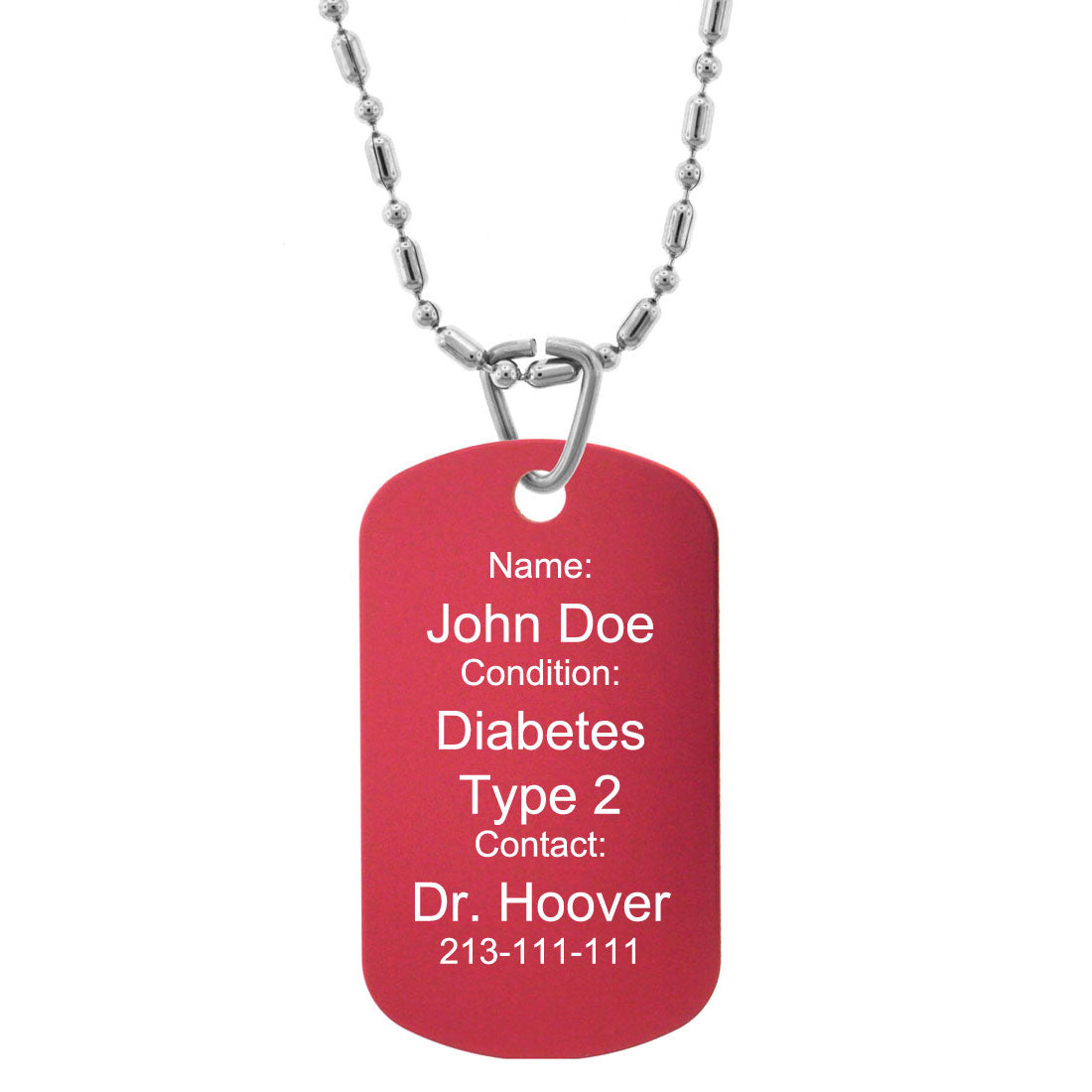 GIFTS INFINITY Custom Engraved Personalized Medical Alert ID Dog Tag, Pendants, Necklace