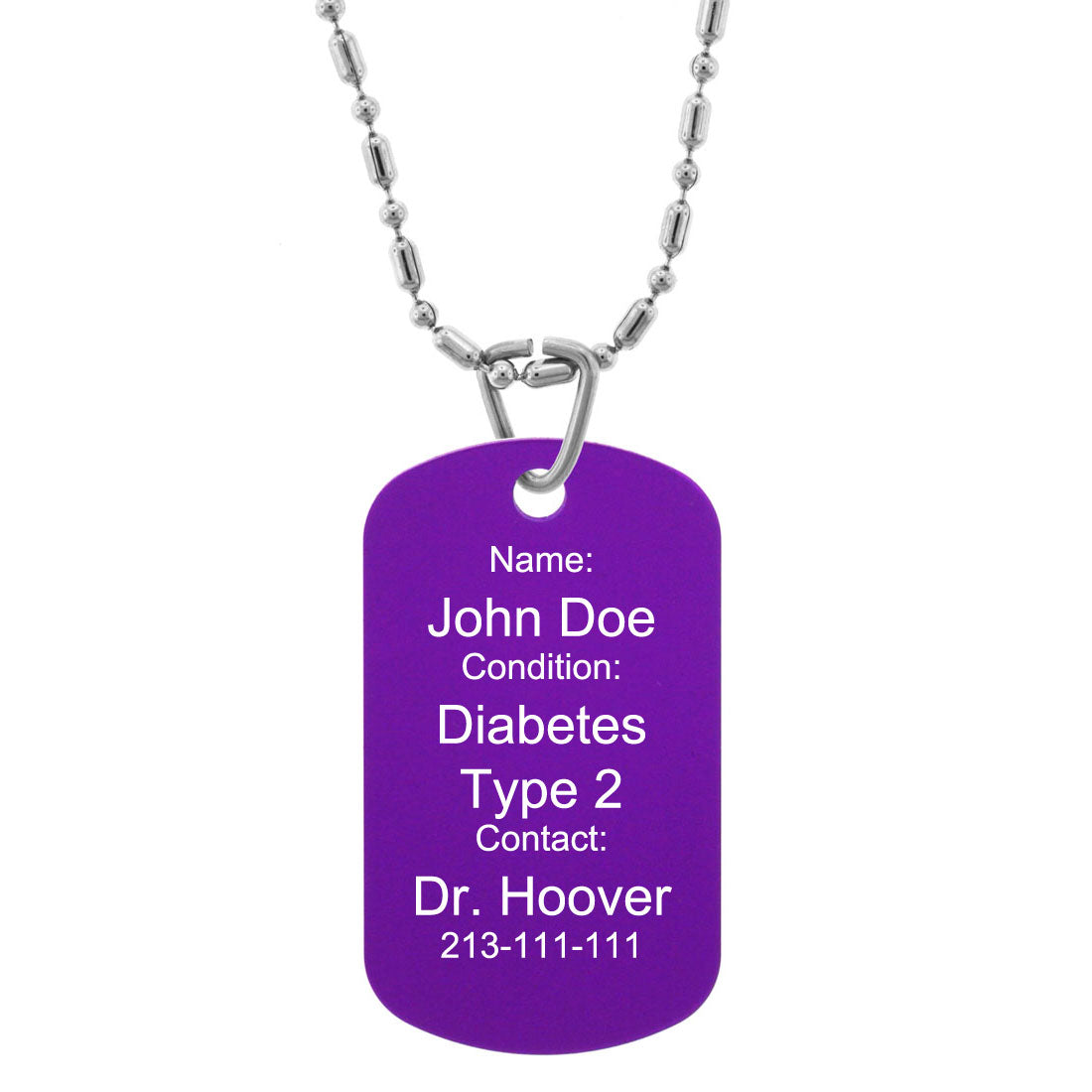 GIFTS INFINITY Custom Engraved Personalized Medical Alert ID Dog Tag, Pendants, Necklace