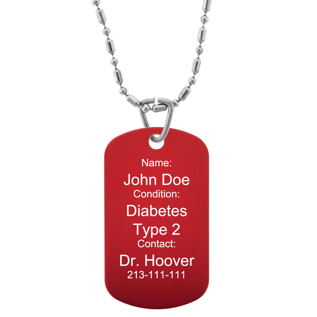 GIFTS INFINITY Custom Engraved Personalized Medical Alert ID Dog Tag, Pendants, Necklace