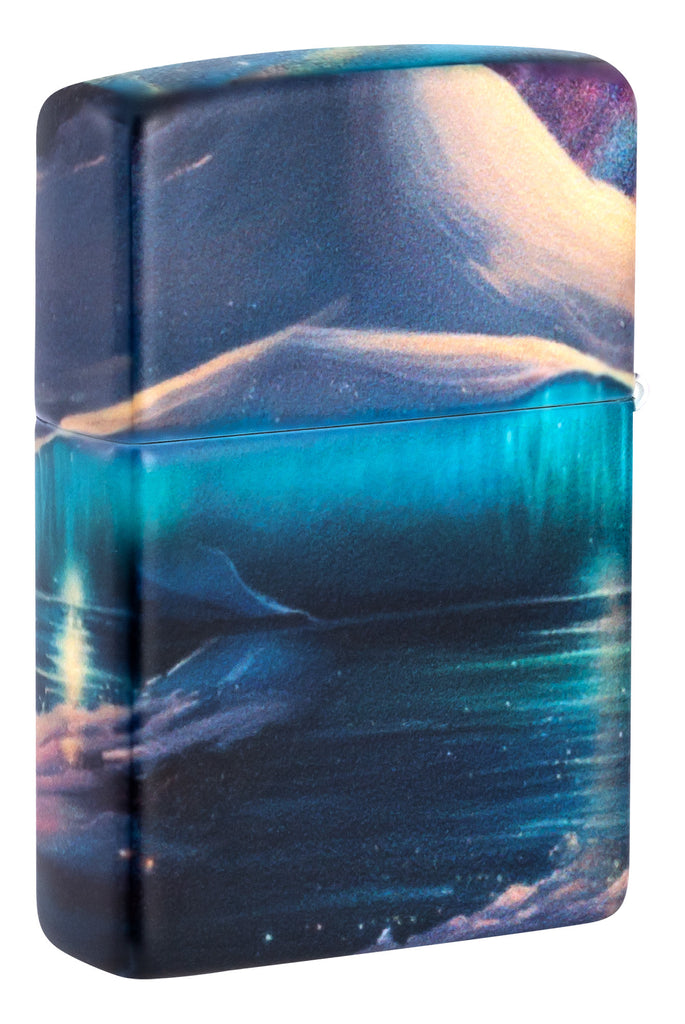 Zippo Penguin Design 540 Color Glow In The Dark Green Matte Lighter