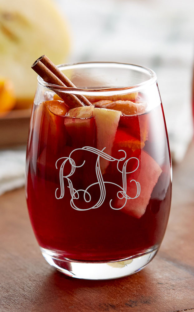 Engraved Red Wine Glasses - Design: CUSTOM - Everything Etched