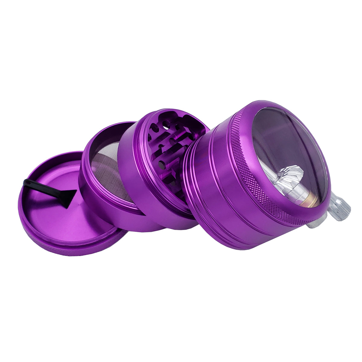 62mm Metal Spice Herb 4 Part Big Mill Grinder Purple