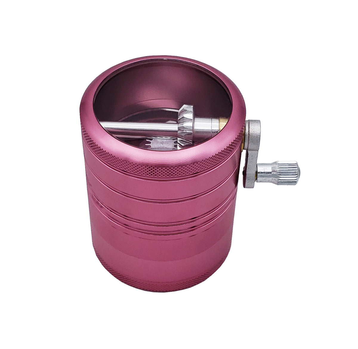 62mm Metal Spice Herb 4 Part Big Mill Grinder Pink