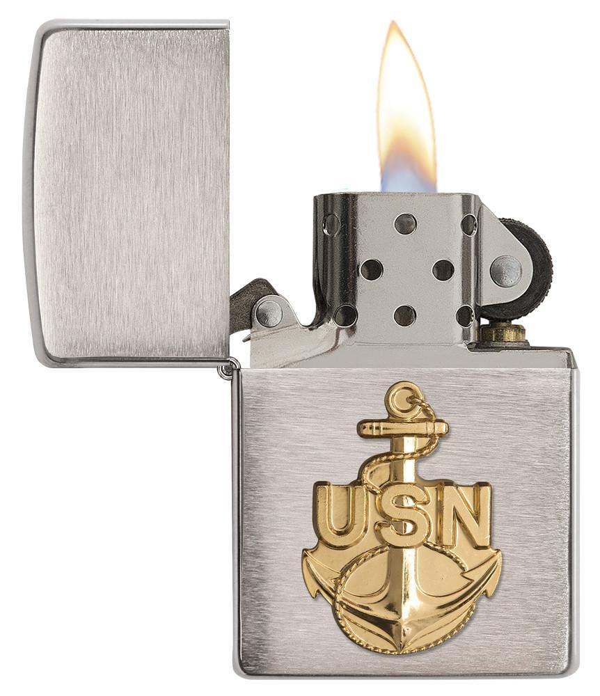 280ANC, United States Navy Bronze Emblem, Brushed Chrome Finish