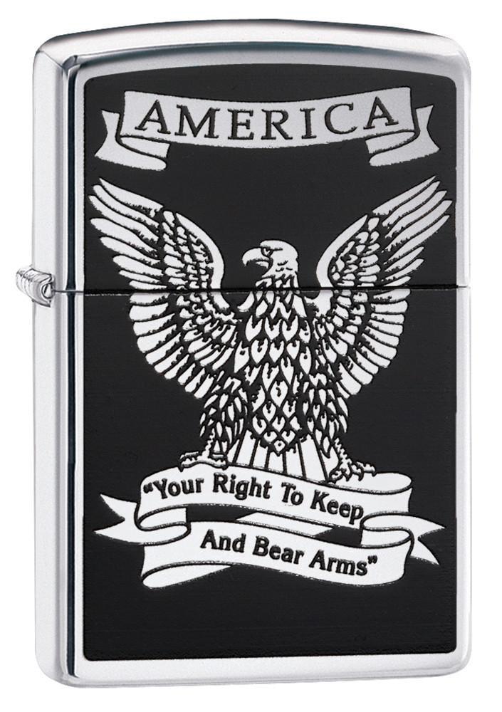 28290, Black and White Americana, Color Image, High Polish Chrome, Classic Case