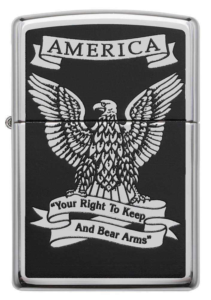 28290, Black and White Americana, Color Image, High Polish Chrome, Classic Case