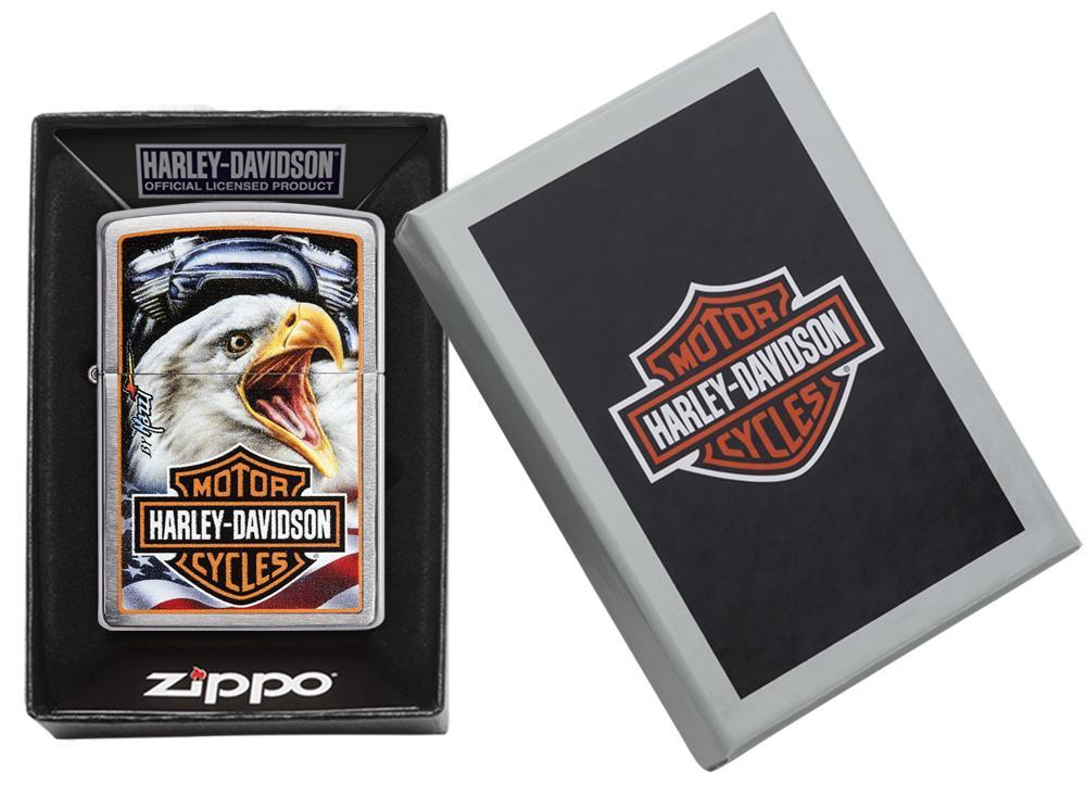 29449, Harley-Davidson/Mazzi Americana Eagle, Color Image, Brushed Chrome, Classic Case