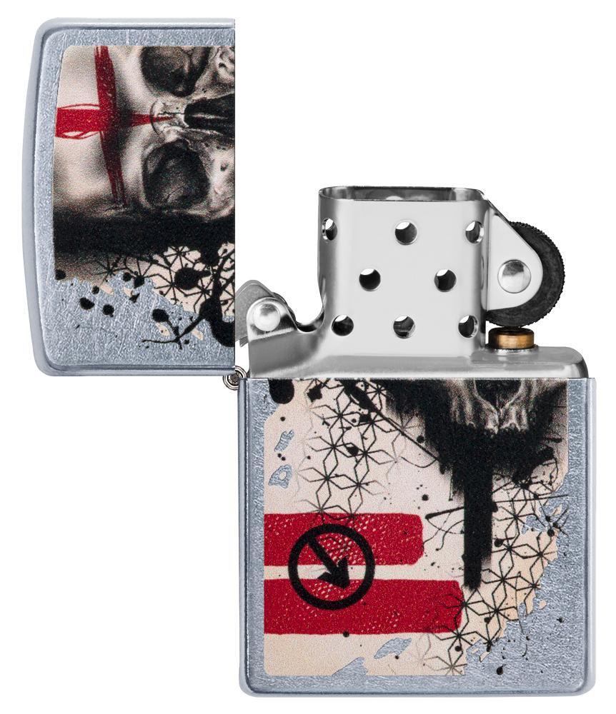 Zippo Trash Polka Tattoo Skull Lighter