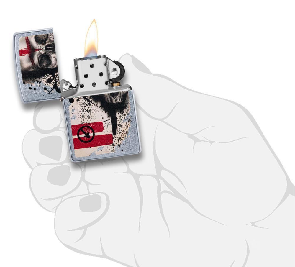 Zippo Trash Polka Tattoo Skull Lighter