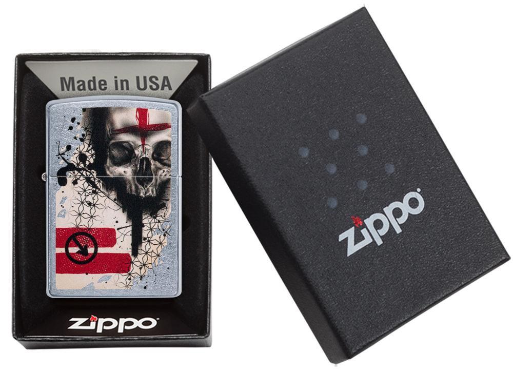 Zippo Trash Polka Tattoo Skull Lighter