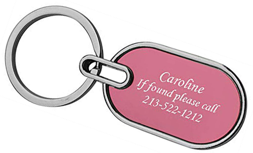 Personalized Ellipse Key Chain - Free Laser Engraving