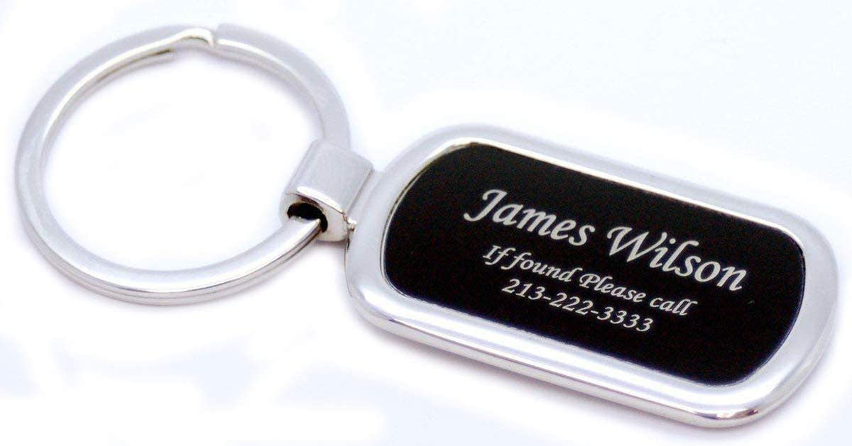 Personalized Oval Key Chain - Free Laser Engraving
