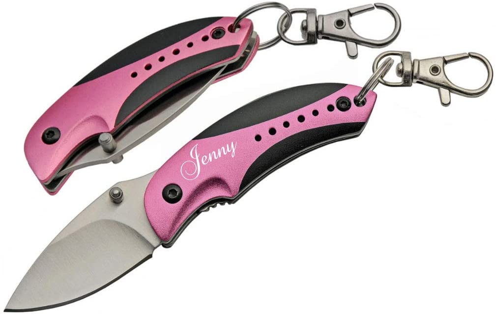 GIFTS INFINITY 4.75" Personalized Laser Engraved Pocket Knife, Best for Groomsmen Gifts, Stainless Steel Blade Knife