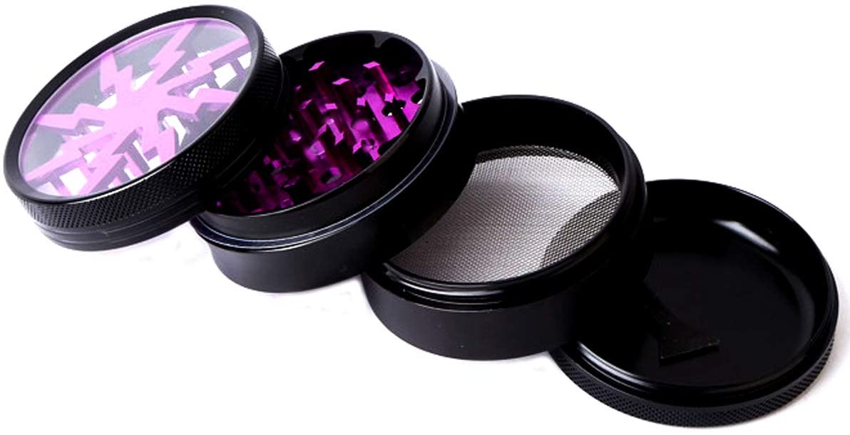 65mm Purple Metal Spice Herb 4 Part Grinders